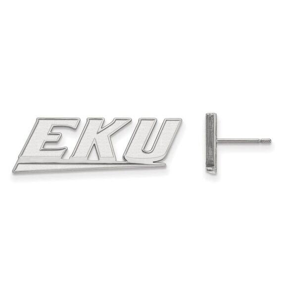 Sterling Silver Eastern Kentucky University Small Post Earrings - Picture 1 of 3